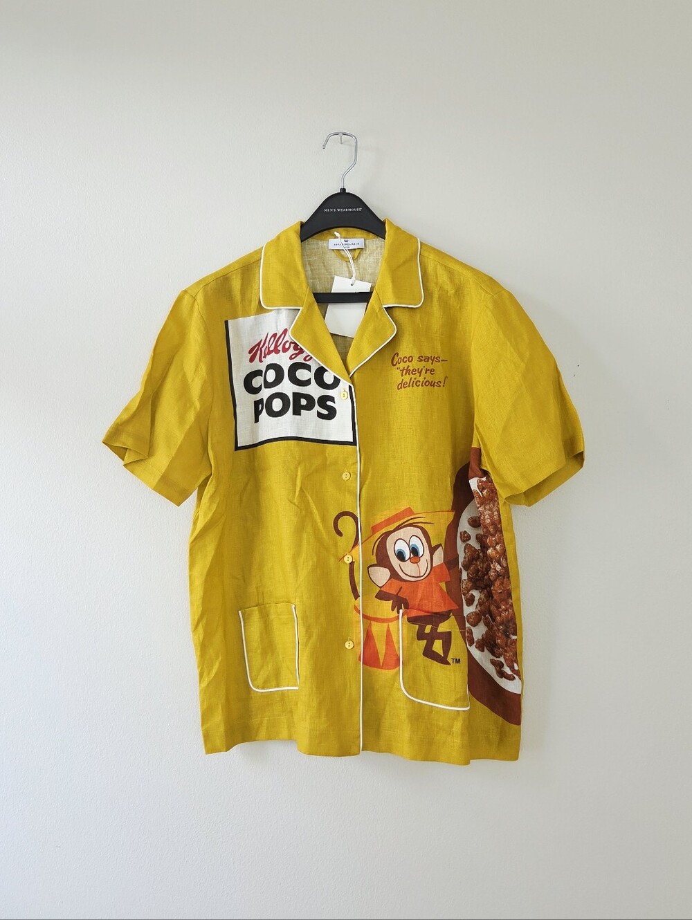 Anya Hindmarch Coco Pops Print Shirt & Shorts Set Linen Large Rare - Picture 3 of 12